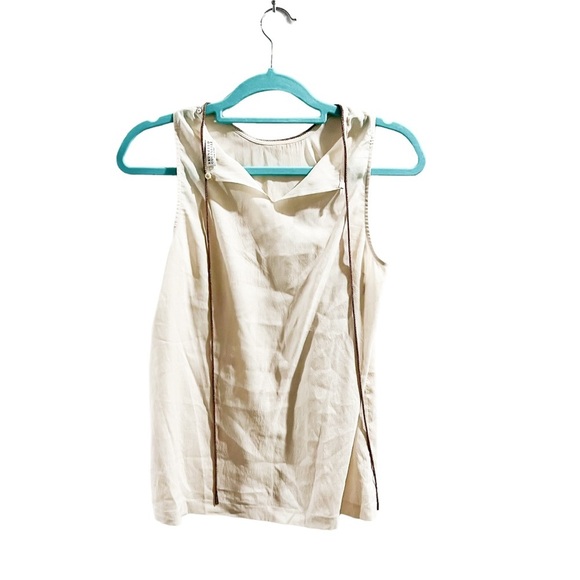 brunello cucinelli silk bend top with chain cream color size medium - Picture 8 of 11